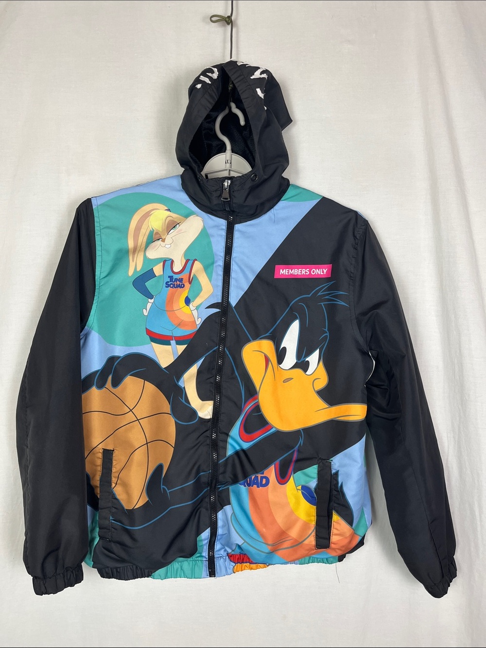 Members Only X Space Jam: A New Legacy Black Lightweight Hooded Jacket